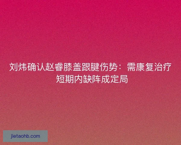 刘炜确认赵睿膝盖跟腱伤势：需康复治疗 短期内缺阵成定局