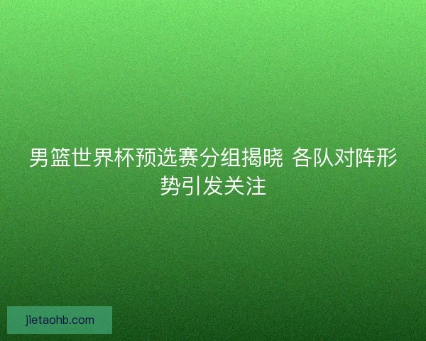 男篮世界杯预选赛分组揭晓 各队对阵形势引发关注 男篮世界杯预选赛分组揭晓 各队对阵形势引发关注